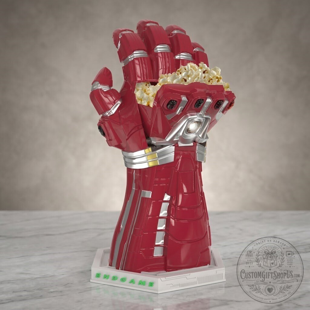 Avengers Endgame Infinity Gauntlet Popcorn Bucket – LED Marvel Collectible | Movie Night Gift
