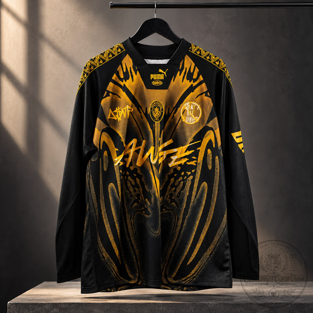 A$AP Rocky x PUMA x Manchester City Long Sleeve Jersey 2026 – Don’t Be Dumb Limited Edition | Black Gold