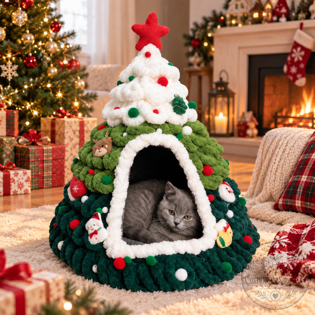 Christmas Cat Bed Special Edition – Cozy Holiday Pet Bed for Cats | Festive Christmas Pet Home Decor Christmas Cat Bed Special Edition – Cozy Holiday Pet Bed for Cats | Festive Christmas Pet Home Decor