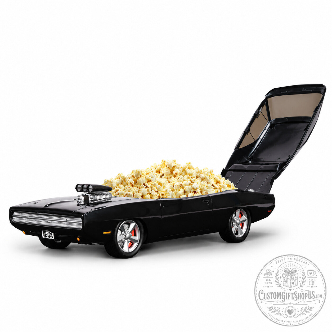 Fast & Furious Dom’s Charger Car Bucket – Dominic Toretto Dodge Charger Popcorn Collector | Movie Night Display