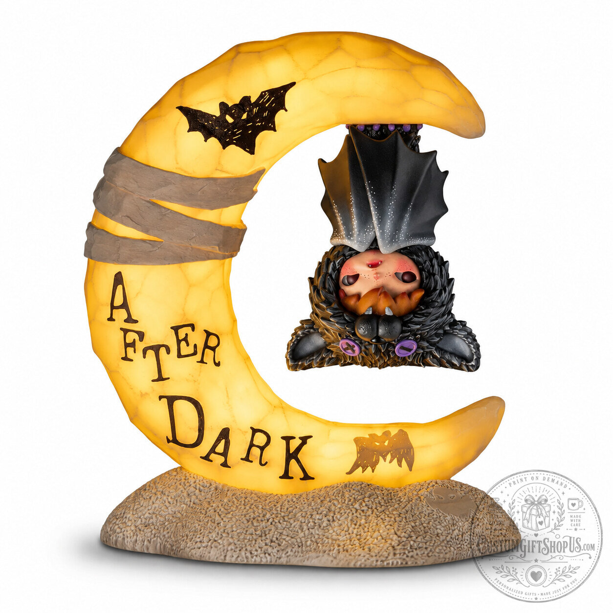 Hirono After Dark UPSIDE DOWN Ambient Light – POP MART Designer Toy Night Lamp | Collectible Character Home Decor