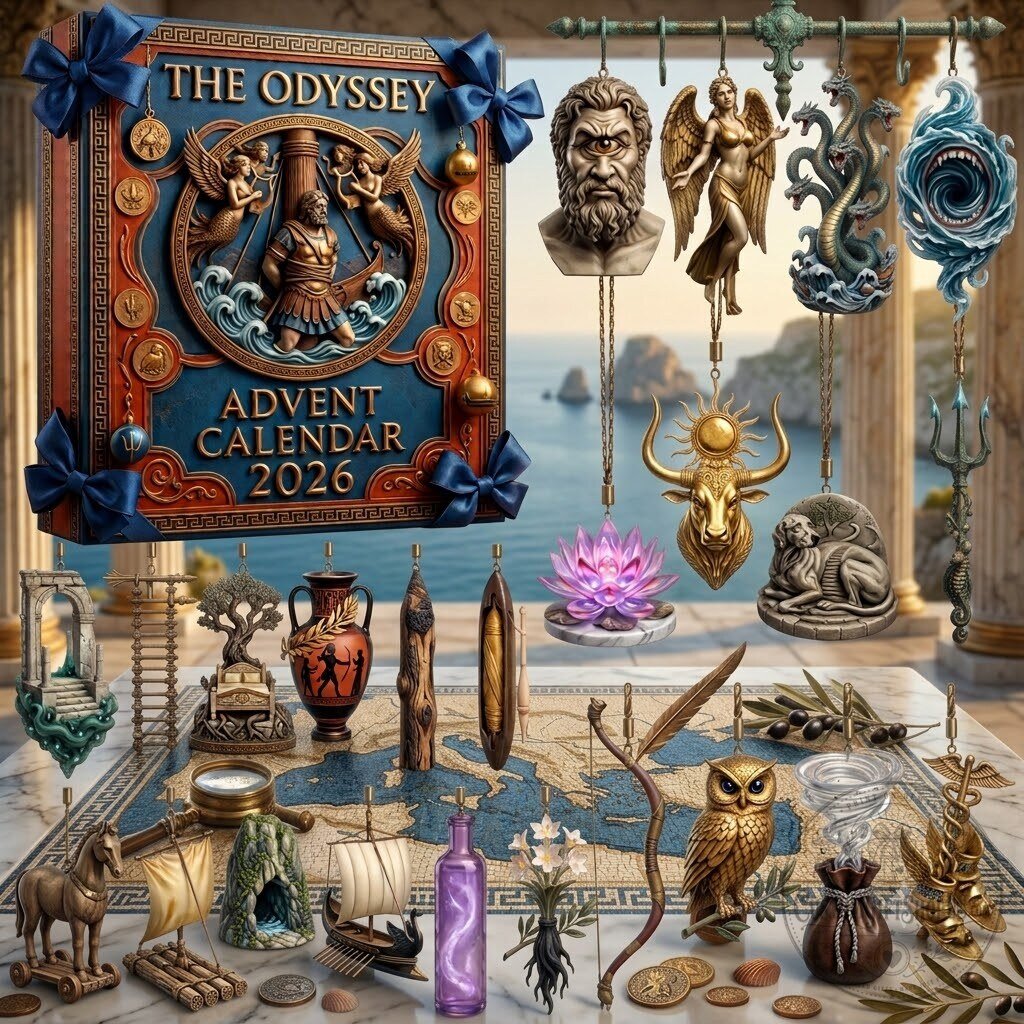 The Odyssey Advent Calendar 2026 – Greek Mythology Christmas Countdown Gift Box | Epic Fantasy Collector Surprise