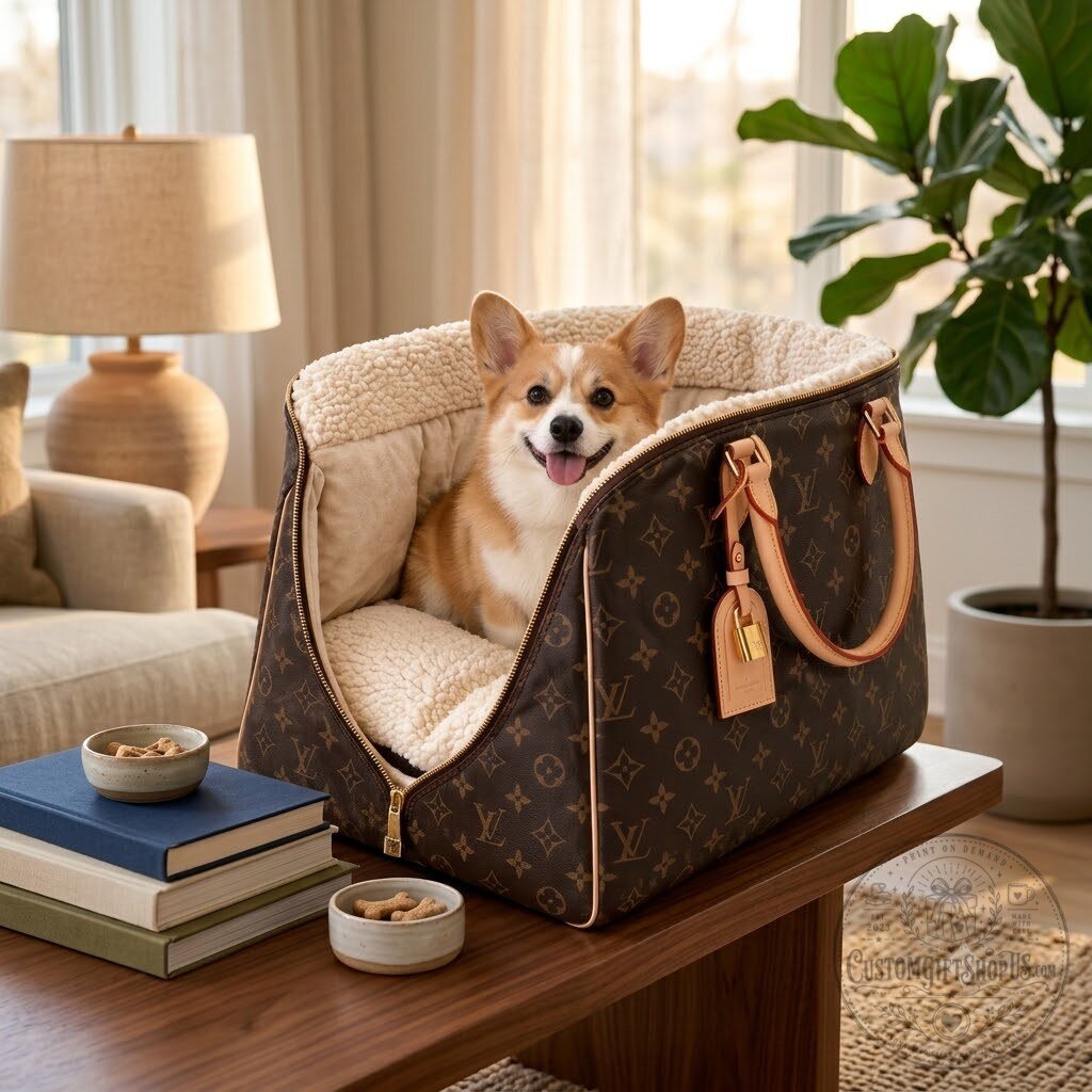 Luxury Designer Purse Paws Dog & Cat Bed – Louis Vuitton & Gucci Inspired Pet Bed | Stylish Handbag-Style Pet Furniture Luxury Designer Purse Paws Dog & Cat Bed – Louis Vuitton & Gucci Inspired Pet Bed | Stylish Handbag-Style Pet Furniture