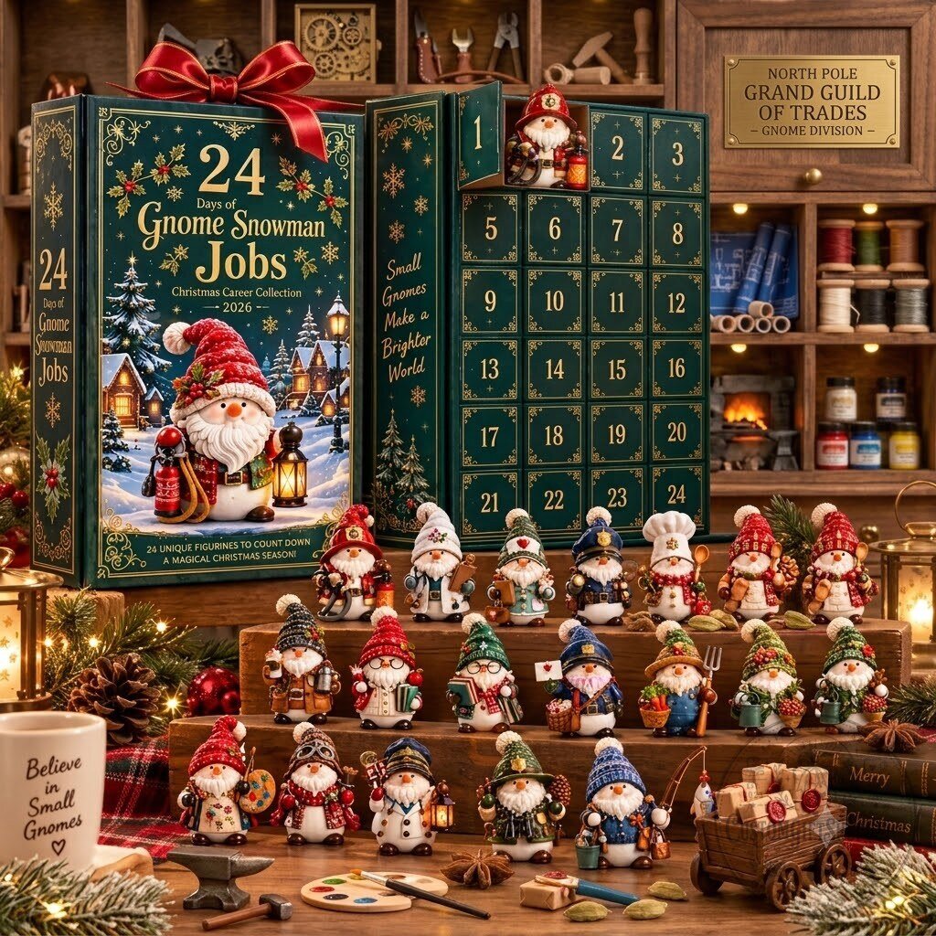 Gnome Snowman Advent Calendar 2026 – 24-Day Christmas Career Collection | Funny Holiday Countdown Gift Gnome Snowman Advent Calendar 2026 – 24-Day Christmas Career Collection | Funny Holiday Countdown Gift