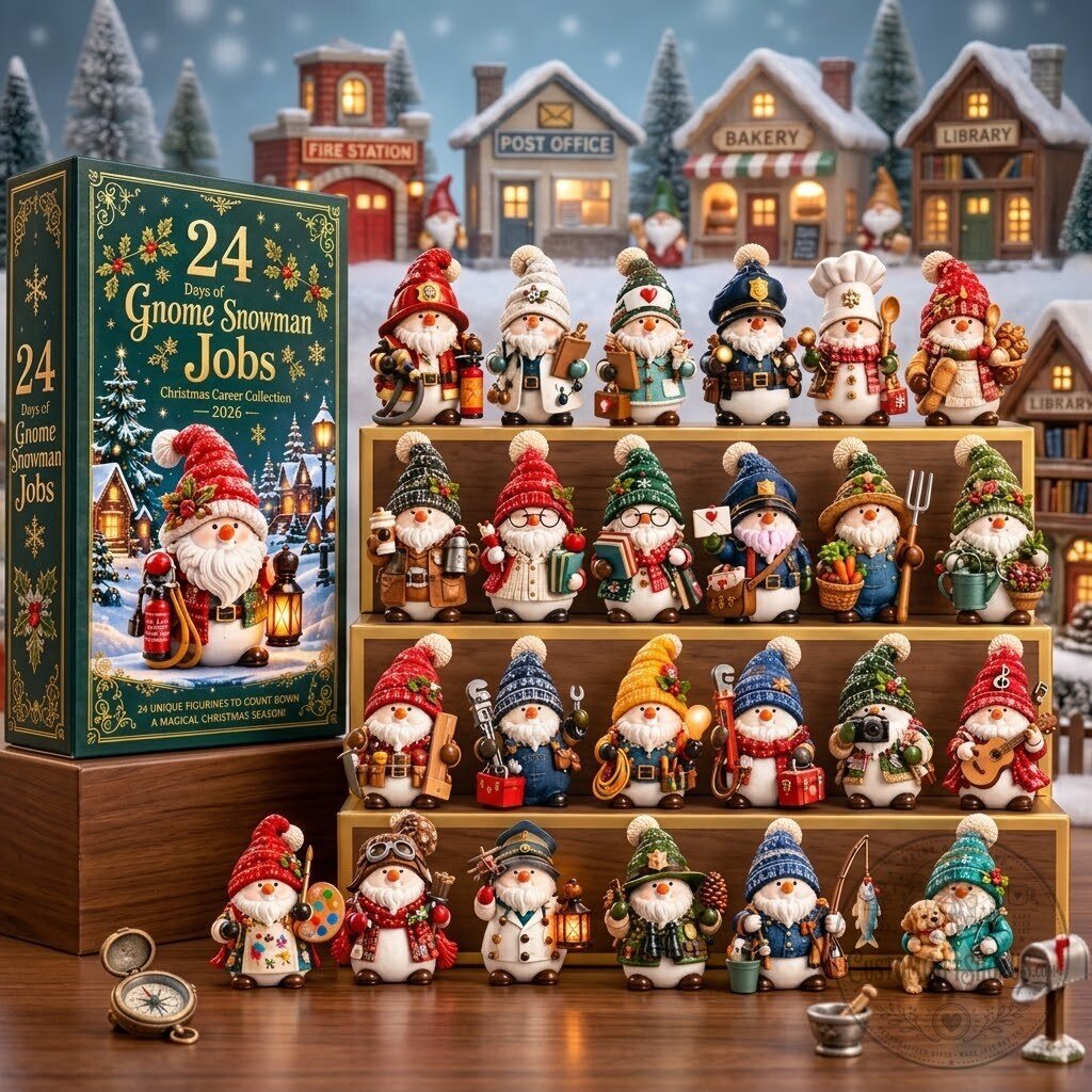 Gnome Snowman Advent Calendar 2026 – 24-Day Christmas Career Collection | Funny Holiday Countdown Gift Gnome Snowman Advent Calendar 2026 – 24-Day Christmas Career Collection | Funny Holiday Countdown Gift