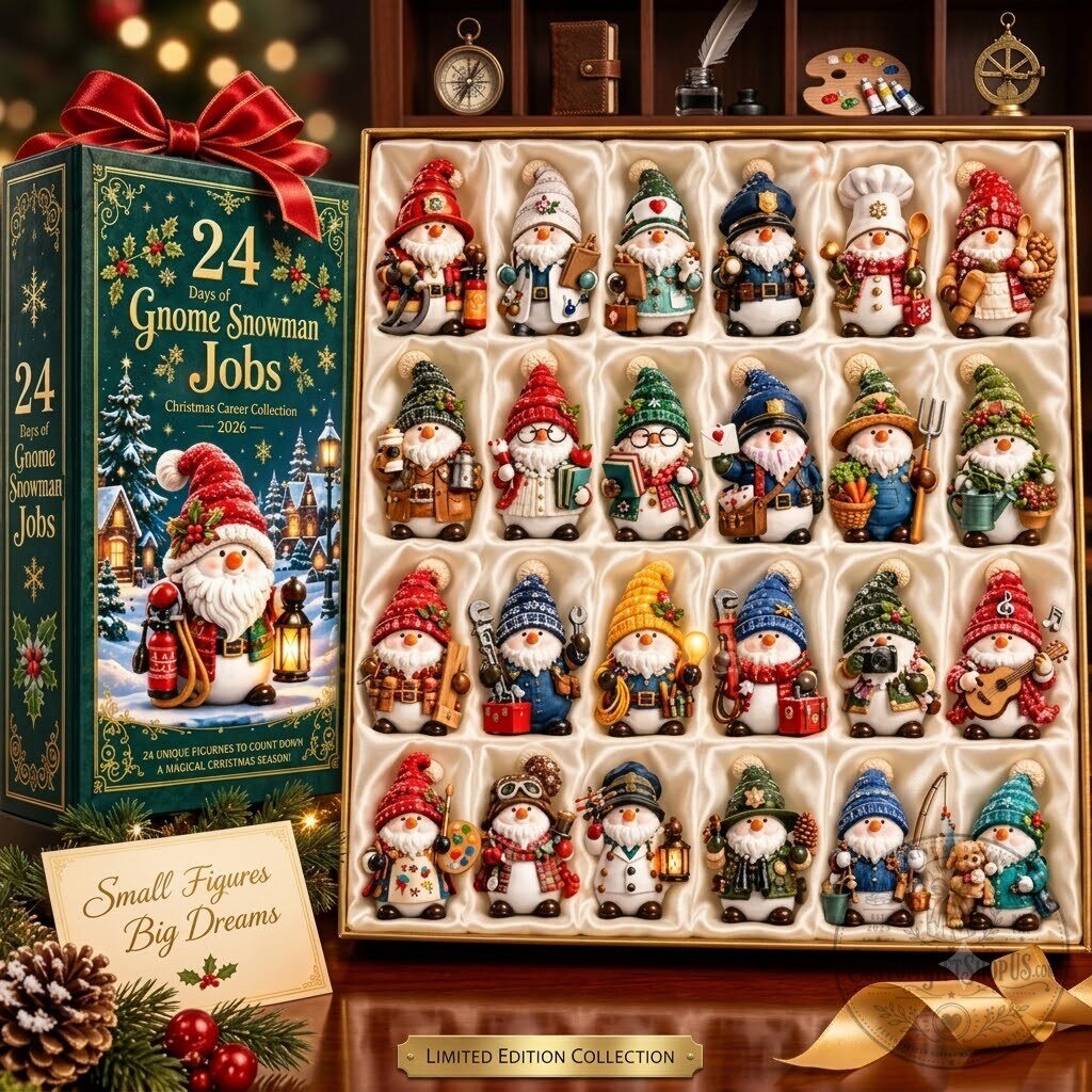 Gnome Snowman Advent Calendar 2026 – 24-Day Christmas Career Collection | Funny Holiday Countdown Gift Gnome Snowman Advent Calendar 2026 – 24-Day Christmas Career Collection | Funny Holiday Countdown Gift