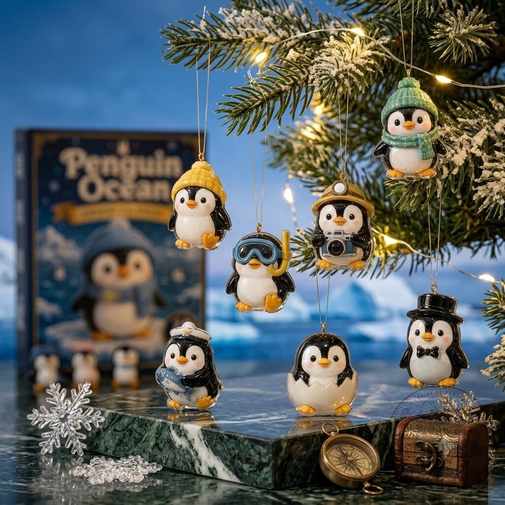 Penguin Ocean Advent Calendar 2026 – 24 Acrylic Ornaments Christmas Countdown | Winter Coastal Holiday Decor Penguin Ocean Advent Calendar 2026 – 24 Acrylic Ornaments Christmas Countdown | Winter Coastal Holiday Decor