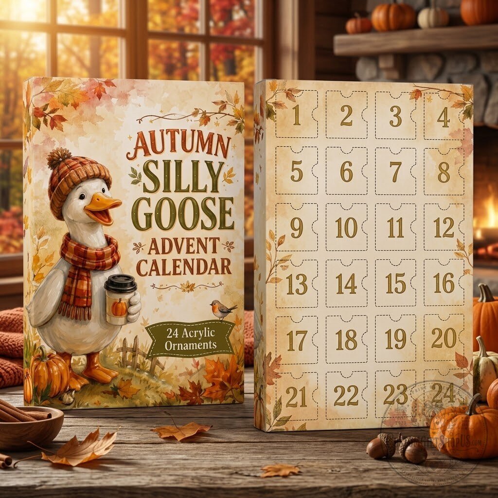 Silly Goose Advent Calendar 2026 – Autumn Christmas Countdown Gift | Funny Goose Holiday Collection