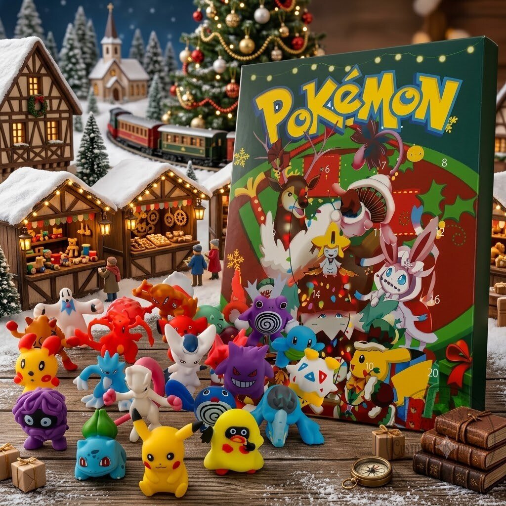 Pokemon Christmas Advent Calendar 2026 – 24-Day Holiday Countdown | Pikachu & Friends Collectible Gift Set