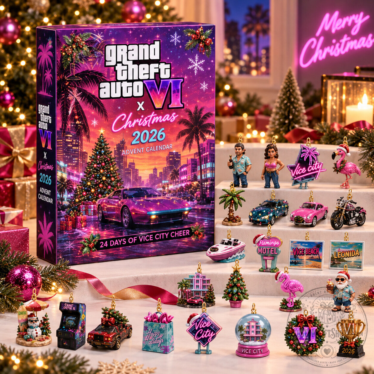 GTA 6 Advent Calendar 2026 – Grand Theft Auto VI Christmas Countdown Gift | Vice City Gaming Collectible