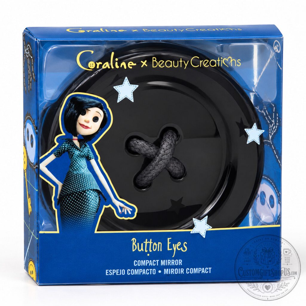 Coraline Button Eyes Compact Mirror – Beauty Creations Makeup Mirror Gothic Pink Palace Inspired Beauty Accessory Coraline Button Eyes Compact Mirror – Beauty Creations Makeup Mirror | Gothic Pink Palace Inspired Beauty Accessory
