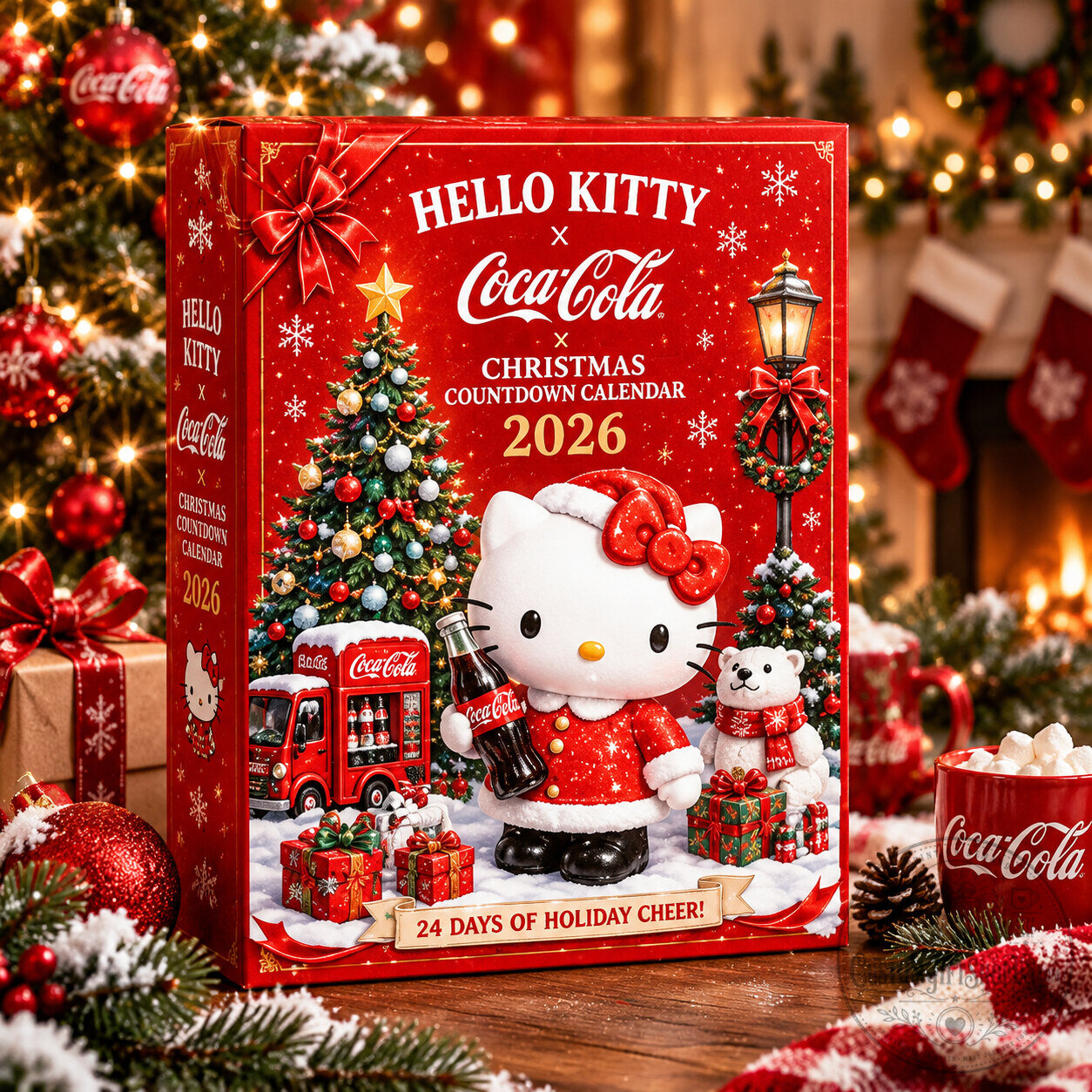 Hello Kitty x Coca-Cola Christmas Advent Calendar 2026 – 24-Day Holiday Countdown | Sanrio Coke Collectible Gift Box