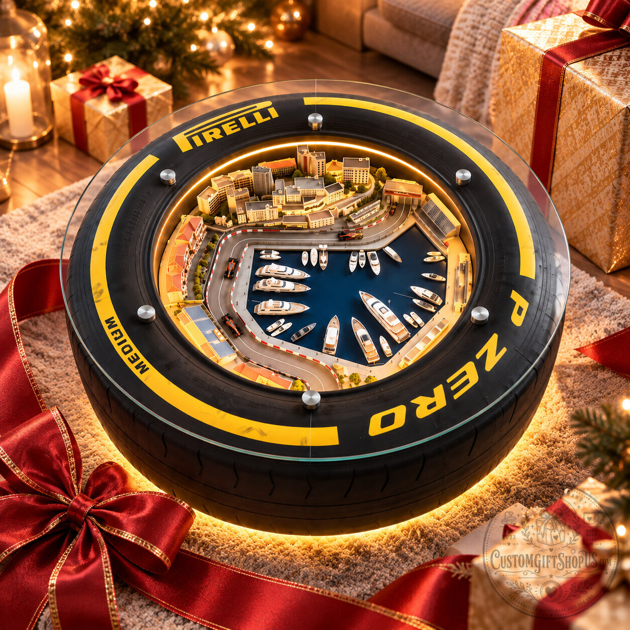 Pirelli P Zero Formula 1 Coffee Table – F1 Racing Tire Glass Top Table | Motorsport Collector Furniture Pirelli P Zero Formula 1 Coffee Table – F1 Racing Tire Glass Top Table | Motorsport Collector Furniture