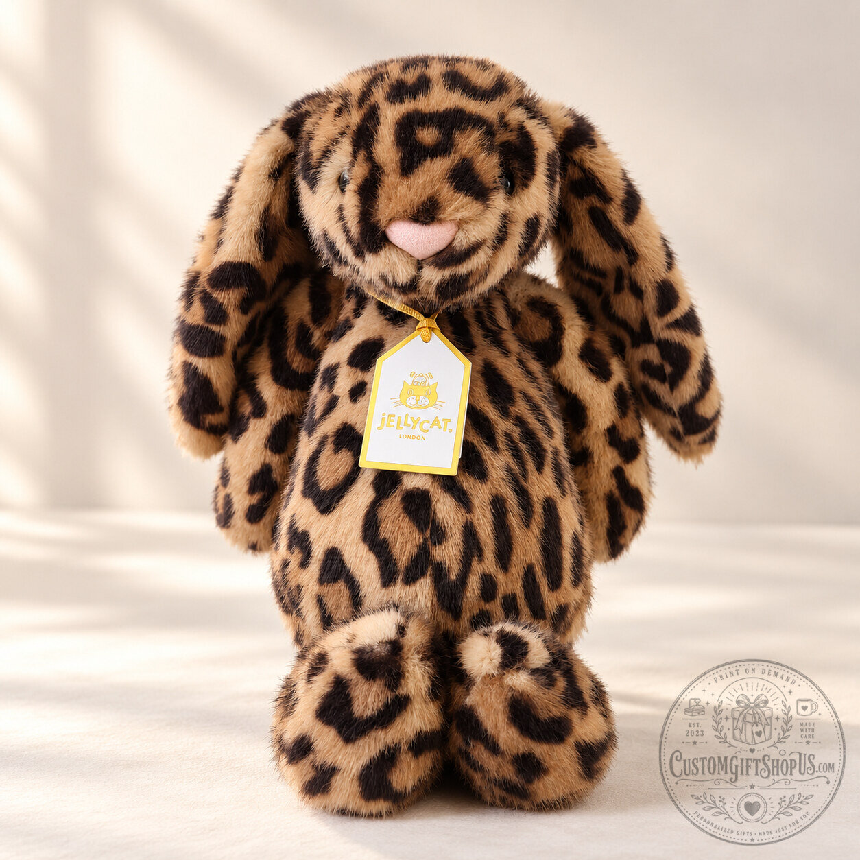 Jellycat Cobblehop Bunny – Ruby Cruiser Exclusive Leopard Print Plush | Jellycat Purrks Collectible