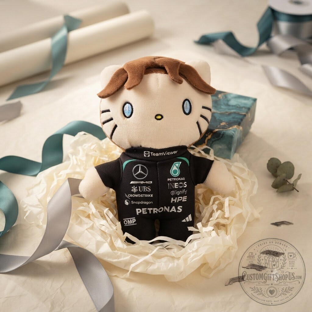 Russell Kitty Plush Charm – George Russell F1 Racing Inspired Cat Keychain | FluxStudio Collectible Russell Kitty Plush Charm – George Russell F1 Racing Inspired Cat Keychain | FluxStudio Collectible