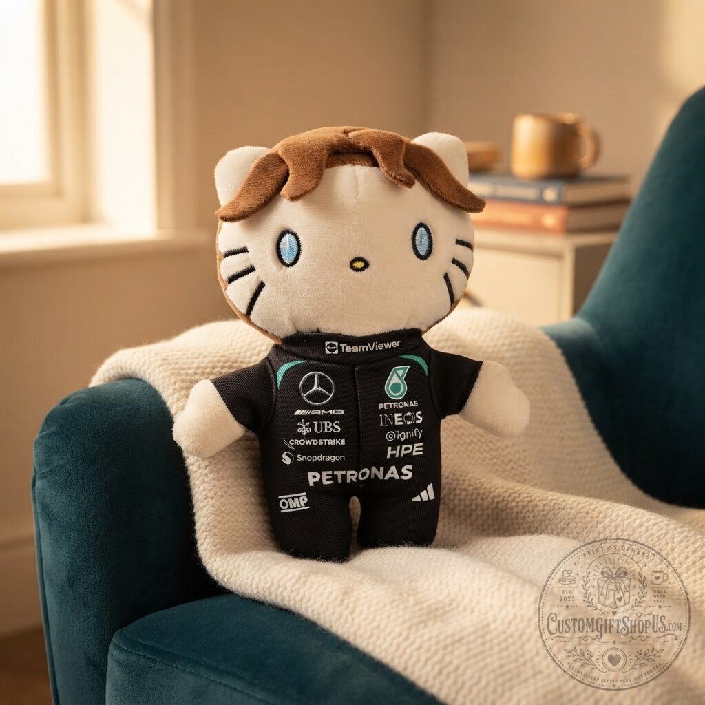 Russell Kitty Plush Charm – George Russell F1 Racing Inspired Cat Keychain | FluxStudio Collectible Russell Kitty Plush Charm – George Russell F1 Racing Inspired Cat Keychain | FluxStudio Collectible