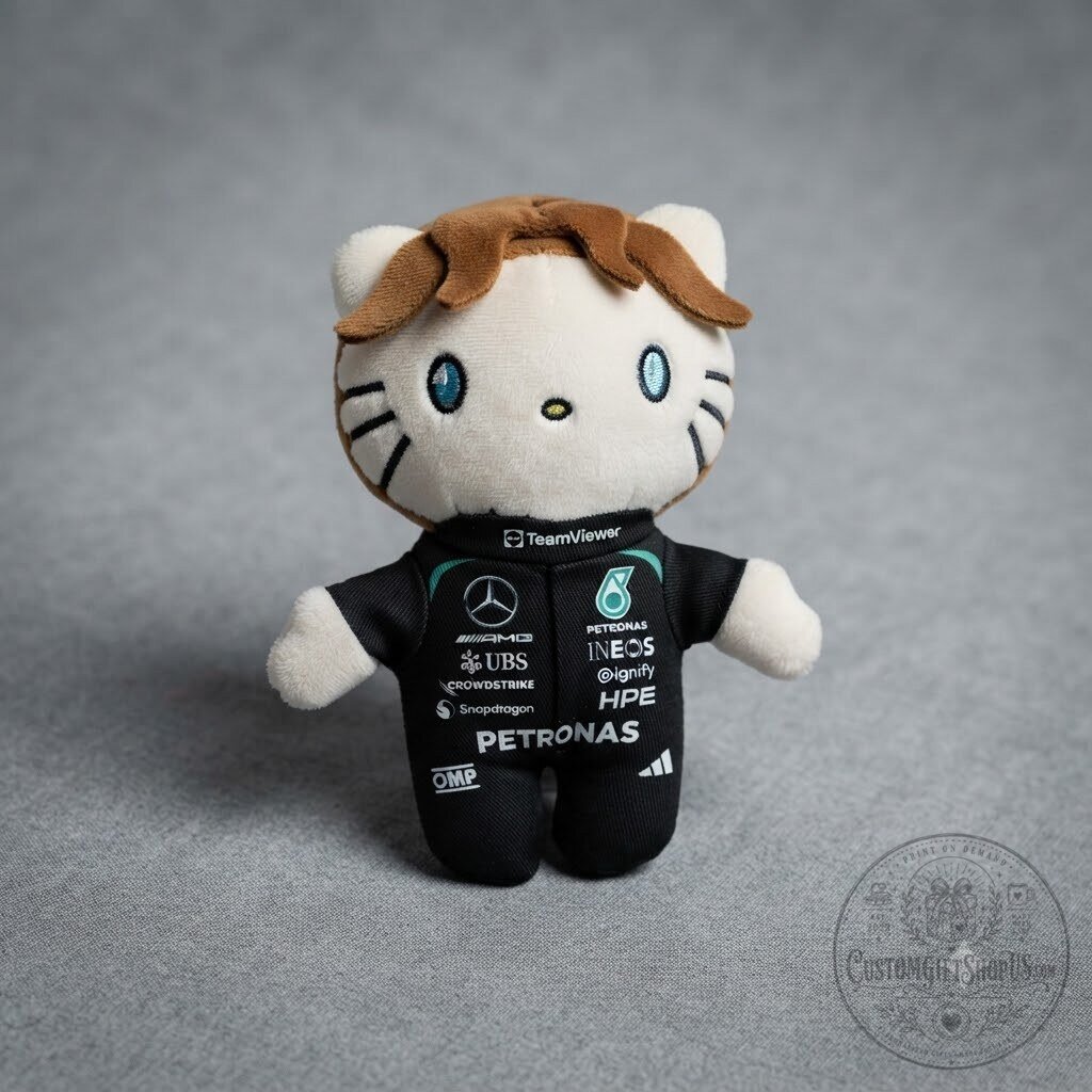 Russell Kitty Plush Charm – George Russell F1 Racing Inspired Cat Keychain | FluxStudio Collectible Russell Kitty Plush Charm – George Russell F1 Racing Inspired Cat Keychain | FluxStudio Collectible