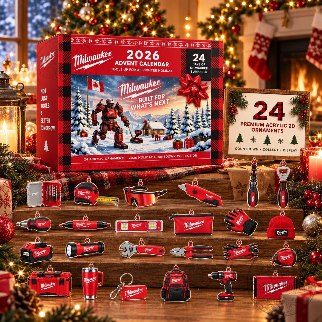 Milwaukee Advent Calendar 2026 – 24 Day Tool Christmas Countdown | Hand Tool & DIY Gift for Milwaukee Fans