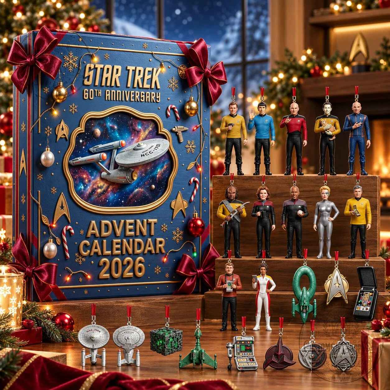 Star Trek 60th Anniversary Advent Calendar 2026 – 24 Day Christmas Countdown | Starfleet Collectible Gift for Fans
