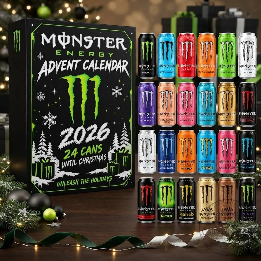 Monster Energy Advent Calendar 2026 – 24 Day Christmas Countdown Gift | Energy Drink Fan Holiday Collectible