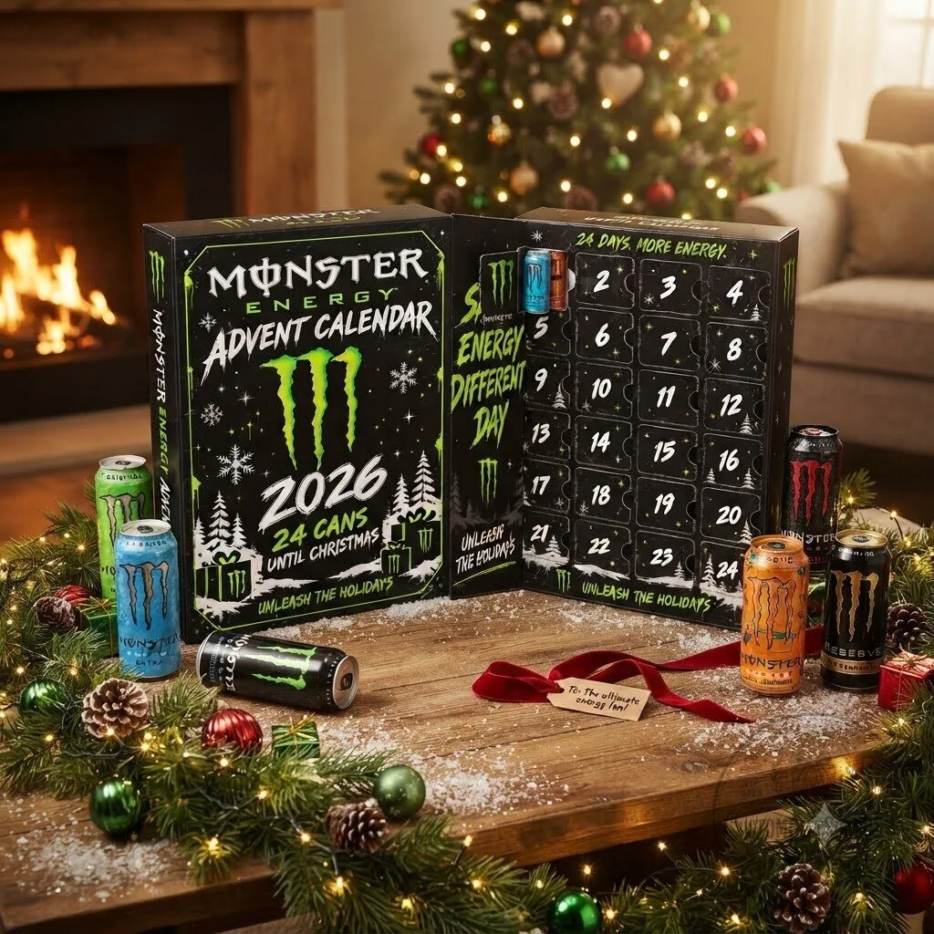 Monster Energy Advent Calendar 2026 – 24 Day Christmas Countdown Gift | Energy Drink Fan Holiday Collectible Monster Energy Advent Calendar 2026 – 24 Day Christmas Countdown Gift | Energy Drink Fan Holiday Collectible