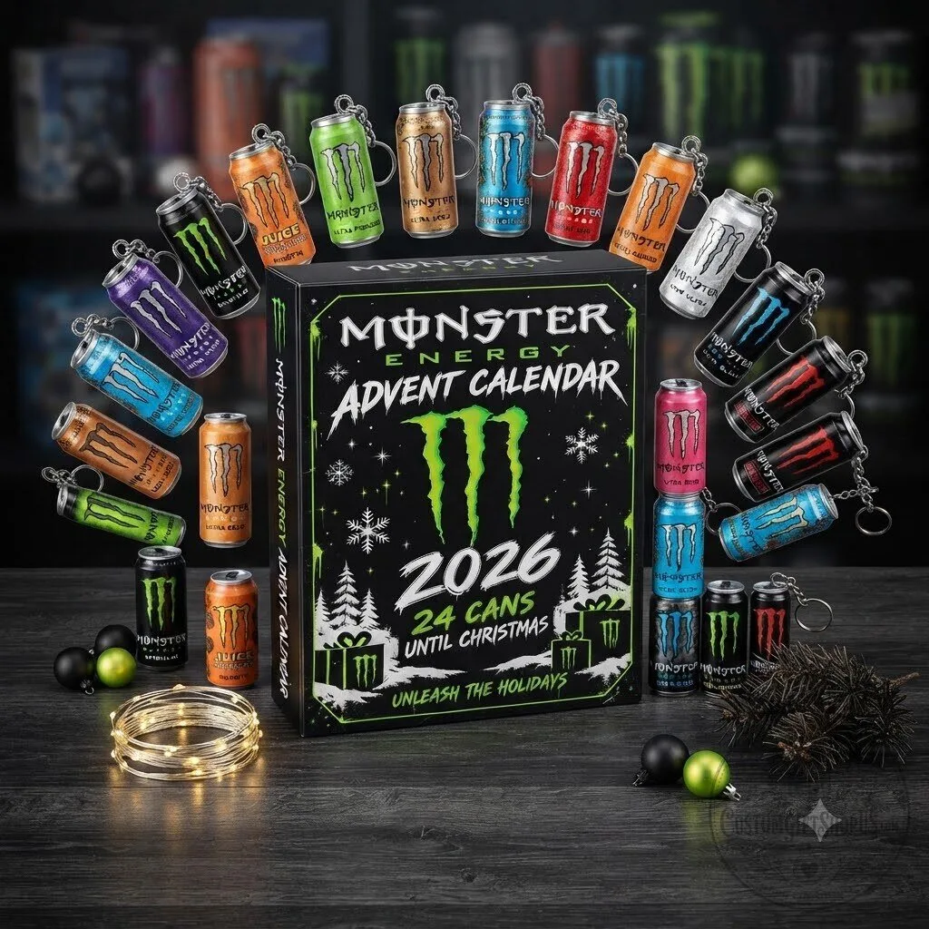 Monster Energy Advent Calendar 2026 – 24 Day Christmas Countdown Gift | Energy Drink Fan Holiday Collectible Monster Energy Advent Calendar 2026 – 24 Day Christmas Countdown Gift | Energy Drink Fan Holiday Collectible