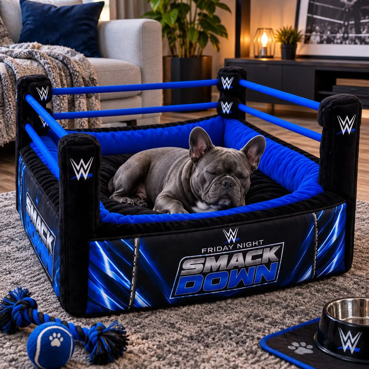 WWE Monday Night RAW Championship Lounger Pet Bed 2026 – Wrestling Dog & Cat Bed | RAW Fan Home Decor WWE Monday Night RAW Championship Lounger Pet Bed 2026 – Wrestling Dog & Cat Bed | RAW Fan Home Decor