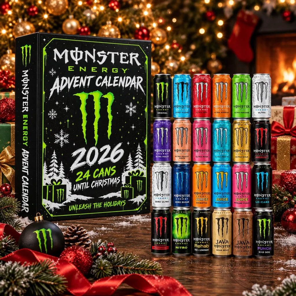 Monster Energy Advent Calendar 2026 – 24 Day Christmas Countdown Gift Energy Drink Fan Holiday Collectible Monster Energy Advent Calendar 2026 – 24 Day Christmas Countdown Gift | Energy Drink Fan Holiday Collectible