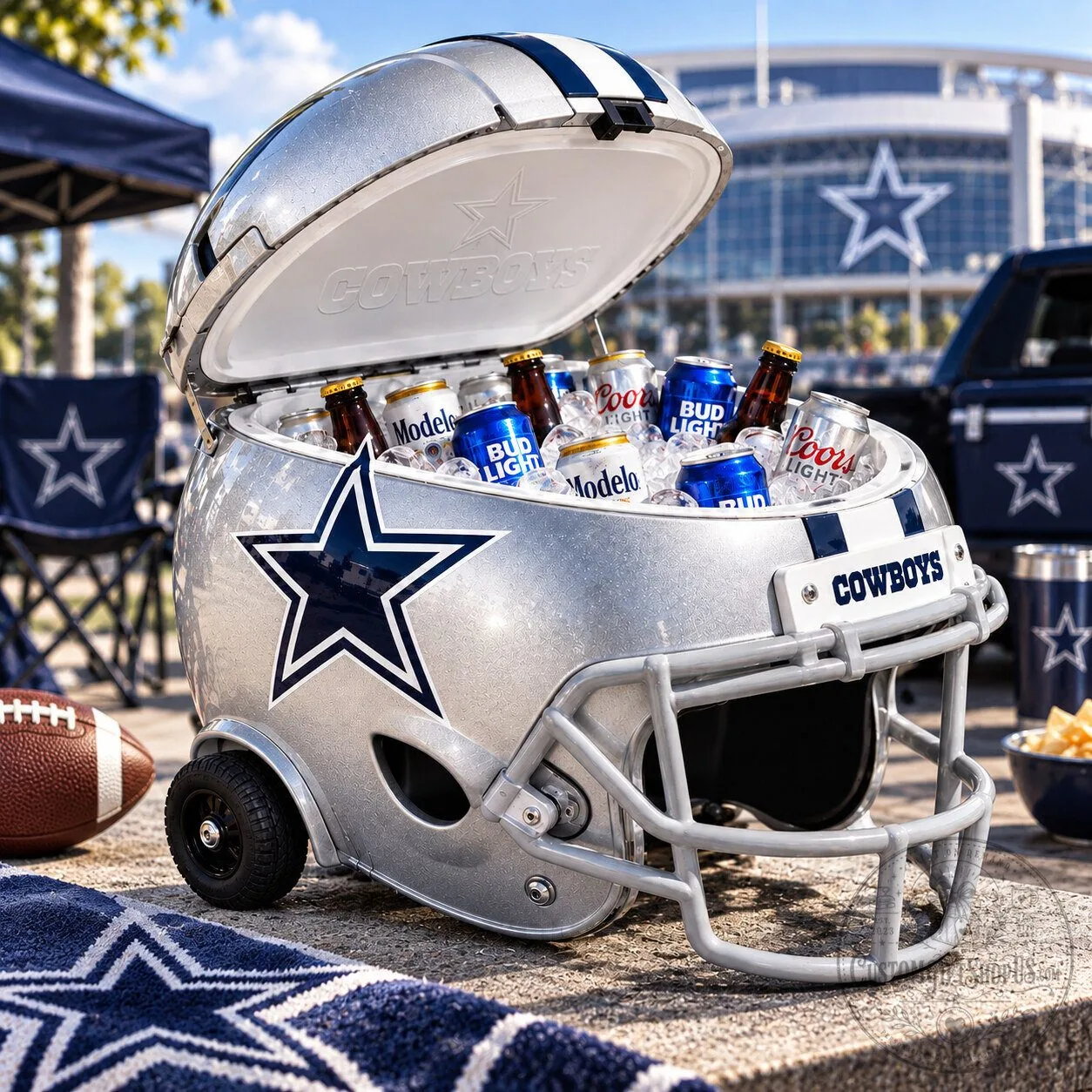 Dallas Cowboys Football Helmet Rolling Cooler 2026 – Wheeled Tailgate Ice Chest | Cowboys Fan Party Cooler Dallas Cowboys Football Helmet Rolling Cooler 2026 – Wheeled Tailgate Ice Chest | Cowboys Fan Party Cooler