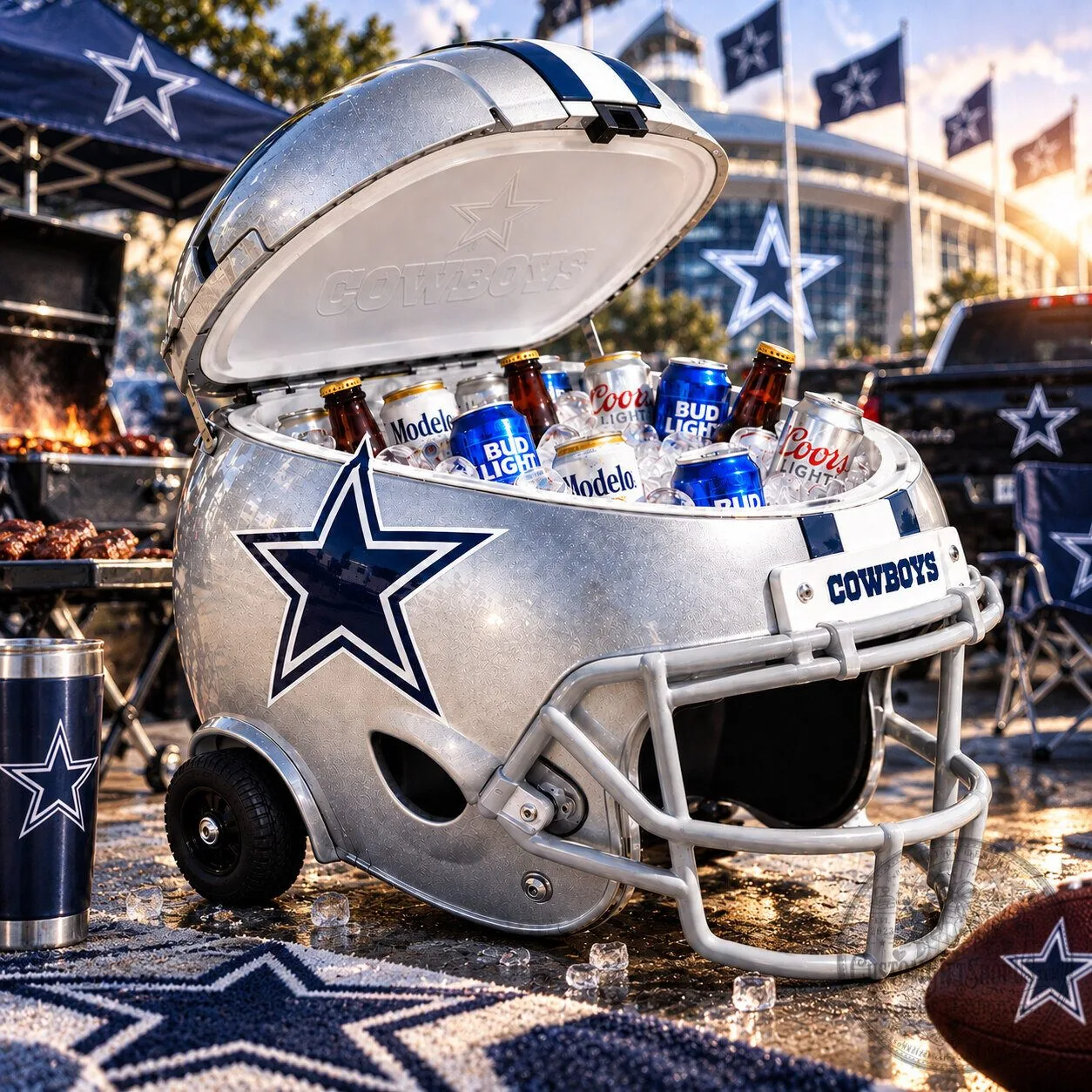 Dallas Cowboys Football Helmet Rolling Cooler 2026 – Wheeled Tailgate Ice Chest | Cowboys Fan Party Cooler Dallas Cowboys Football Helmet Rolling Cooler 2026 – Wheeled Tailgate Ice Chest | Cowboys Fan Party Cooler