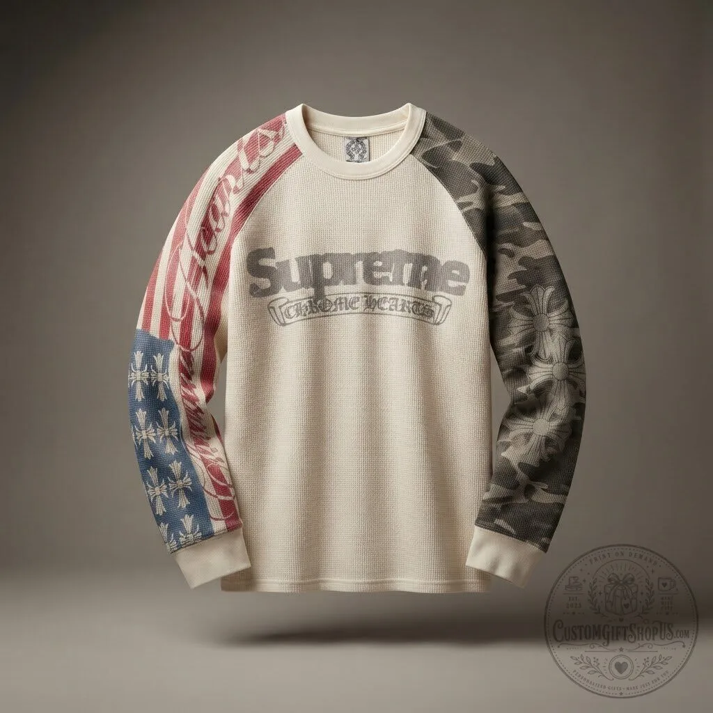 Supreme x Chrome Hearts Concept Raglan Shirt 2026 – Long Sleeve Gothic Streetwear Tee | Luxury Fanwear