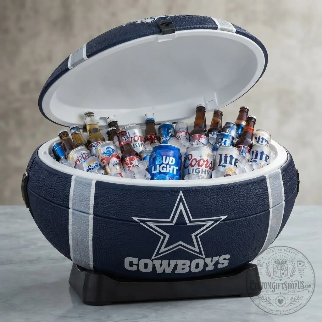Dallas Cowboys Football Cooler 2026 – Tailgate Ice Chest | Cowboys Game Day Party Cooler & Fan Gift