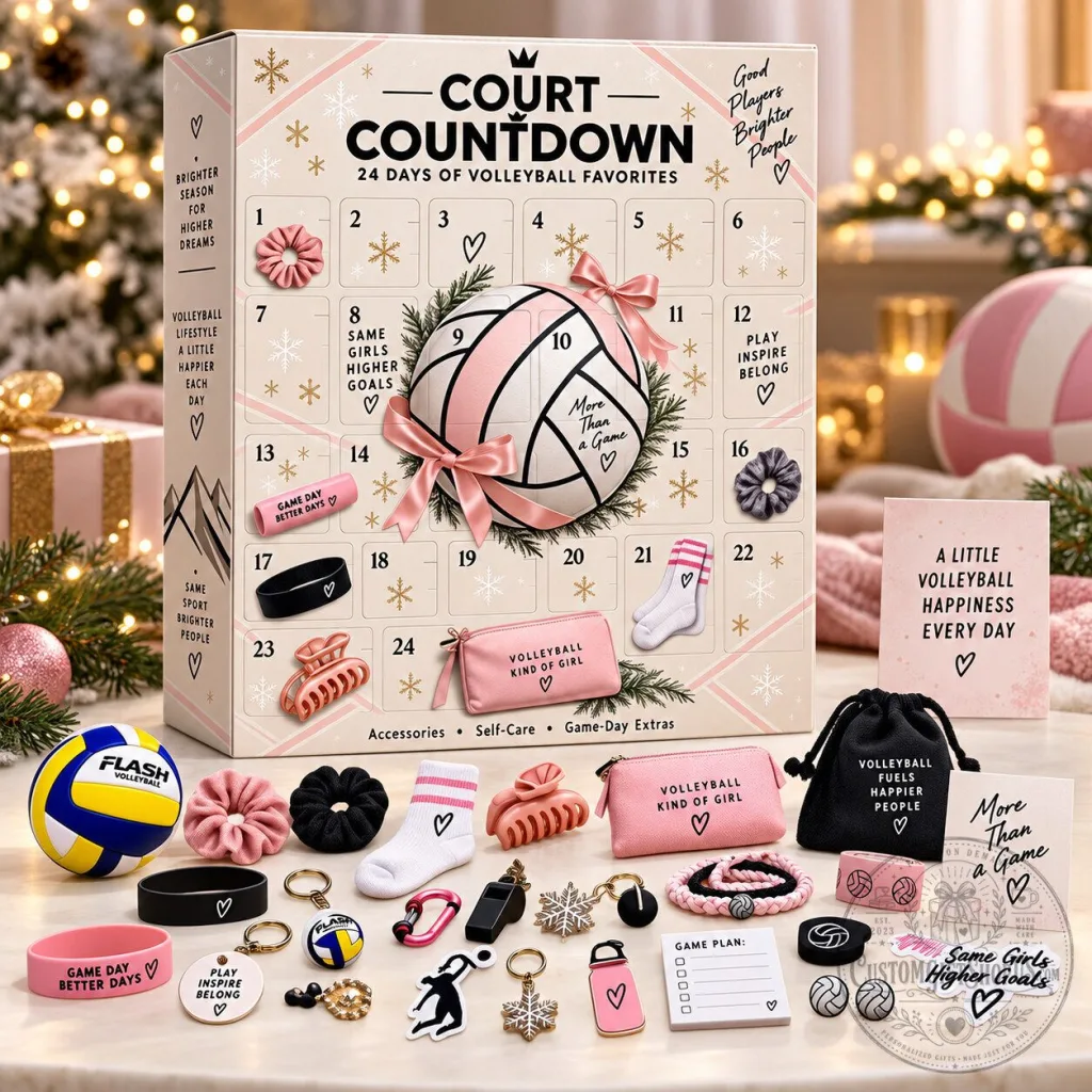 Volleyball Girl Court Countdown Advent Calendar 2026 – 24 Day Christmas Countdown Volleyball Player Gift Volleyball Girl Court Countdown Advent Calendar 2026 – 24 Day Christmas Countdown | Volleyball Player Gift