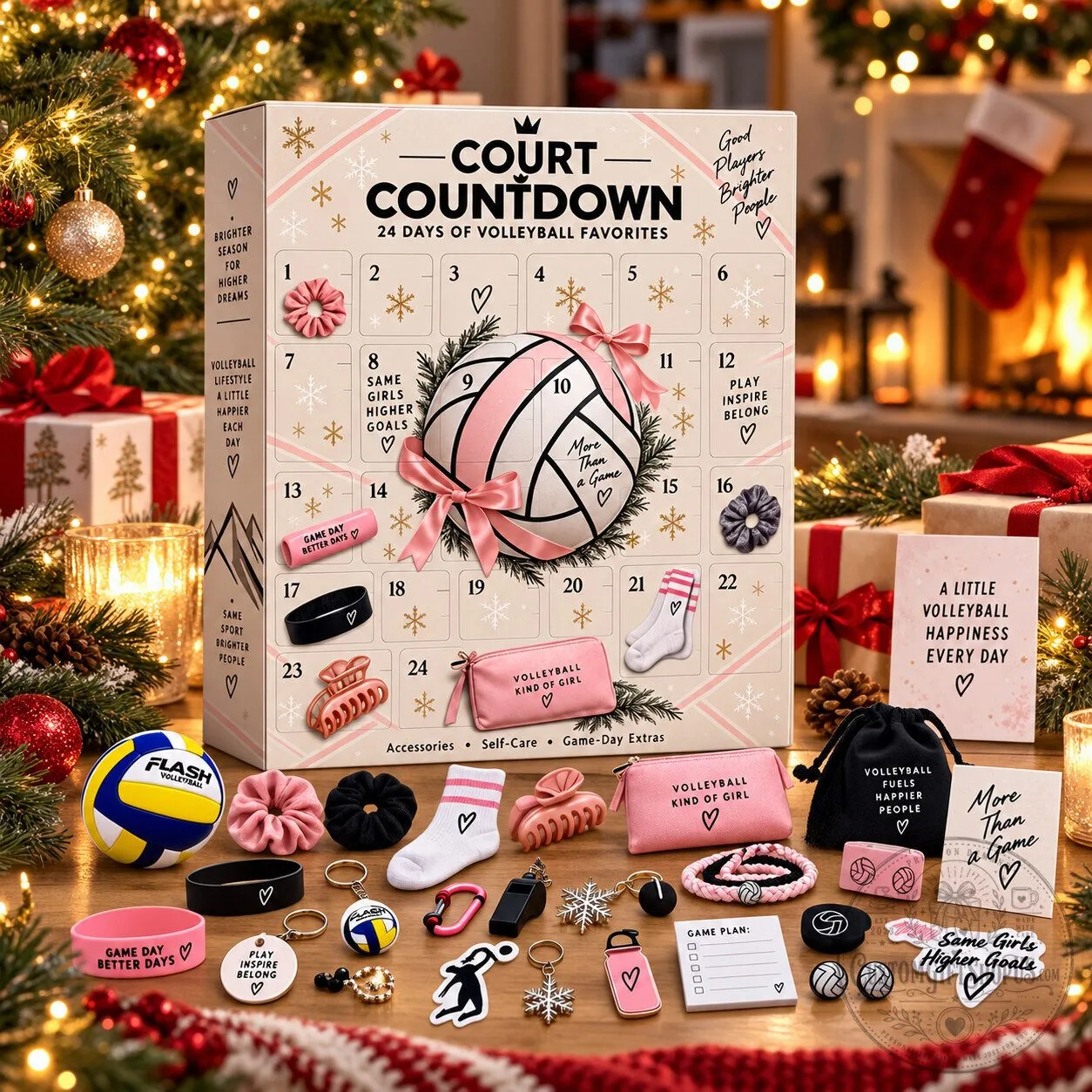 Volleyball Girl Court Countdown Advent Calendar 2026 – 24 Day Christmas Countdown | Volleyball Player Gift Volleyball Girl Court Countdown Advent Calendar 2026 – 24 Day Christmas Countdown | Volleyball Player Gift