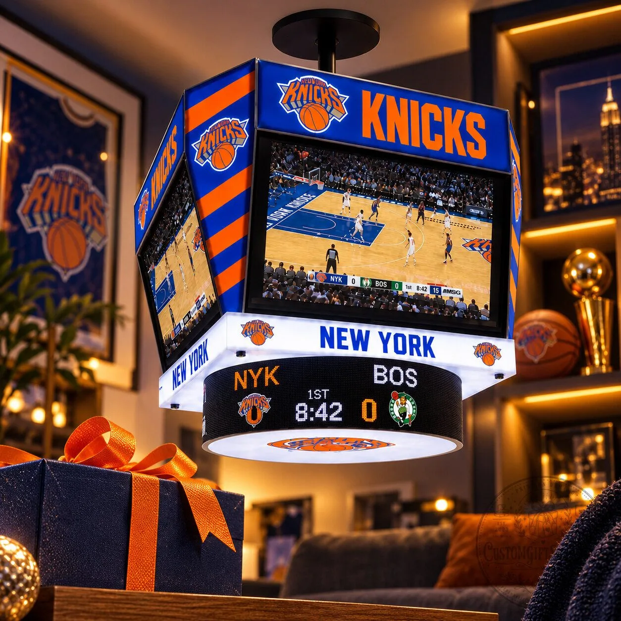 New York Knicks Inspired Mini Scoreboard Hanging Light – Arena Jumbotron Style Lamp | Basketball Fan Room Decor New York Knicks Inspired Mini Scoreboard Hanging Light – Arena Jumbotron Style Lamp | Basketball Fan Room Decor