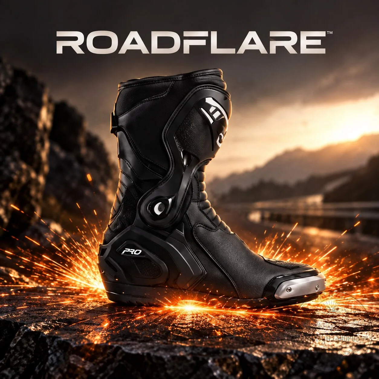 Roadflare Motorcycle Racing Boots – Replaceable Spark Slider Track Boots | Sportbike Rider Gear