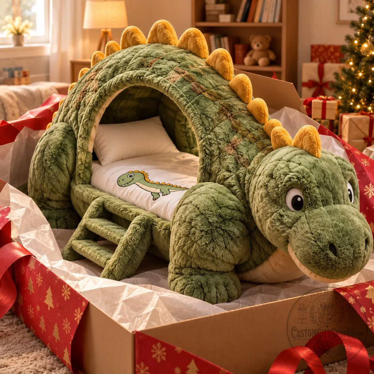 Giant Dinosaur Kids Bed – 3D Dinosaur Shaped Toddler Bed | Jurassic Bedroom Furniture Giant Dinosaur Kids Bed – 3D Dinosaur Shaped Toddler Bed | Jurassic Bedroom Furniture