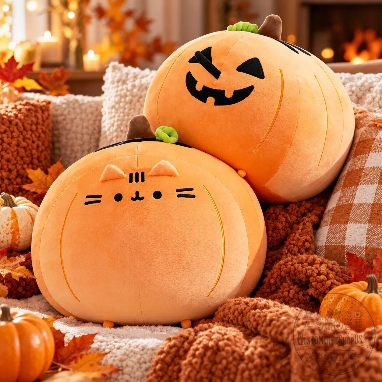 Pusheen Pumpkin Plush – Halloween Cat Soft Toy | Cute Jack-O’-Lantern Collectible Gift