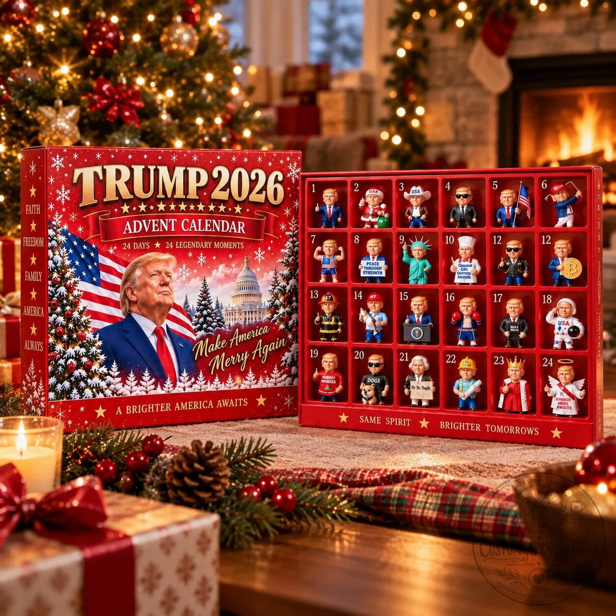 Trump Advent Calendar 2026 – 24 Day Christmas Countdown | Political Collectible Holiday Gift