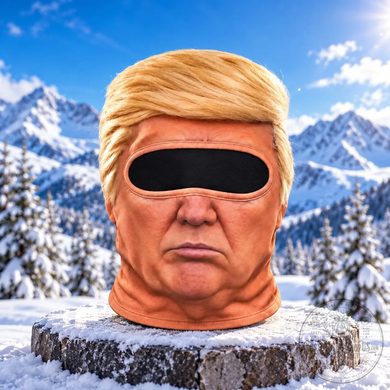 Funny Donald Trump Ski Mask – Realistic Face Balaclava | Novelty Ski & Snowboard Winter Gear