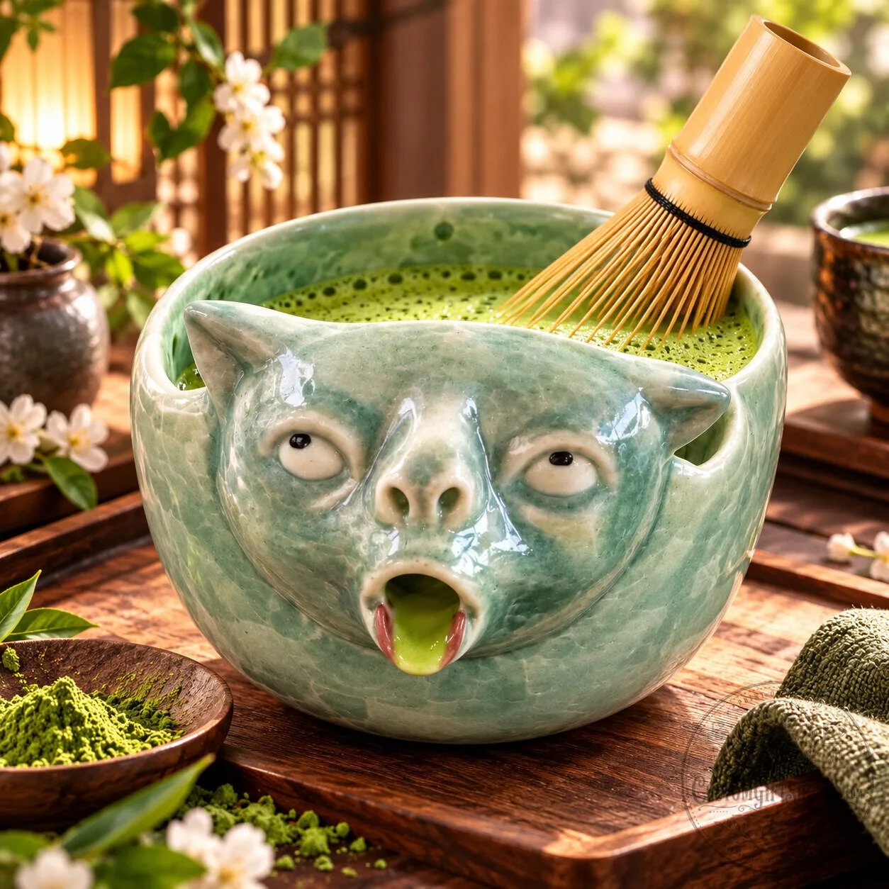 Handmade Ceramic Cat Matcha Bowl – Cute Japanese Style Chawan | Matcha Lover & Cat Lover Gift Handmade Ceramic Cat Matcha Bowl – Cute Japanese Style Chawan | Matcha Lover & Cat Lover Gift