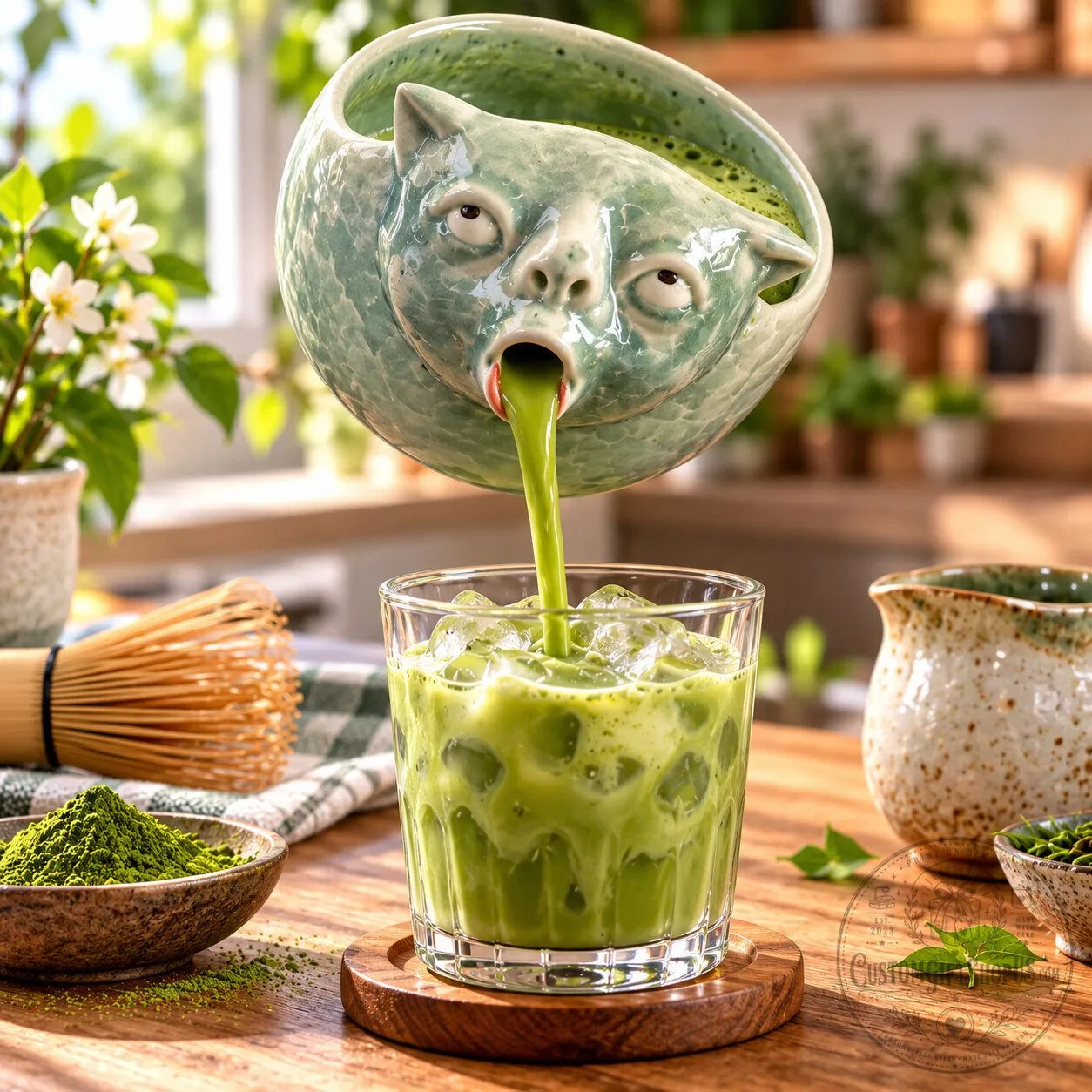 Handmade Ceramic Cat Matcha Bowl – Cute Japanese Style Chawan | Matcha Lover & Cat Lover Gift Handmade Ceramic Cat Matcha Bowl – Cute Japanese Style Chawan | Matcha Lover & Cat Lover Gift