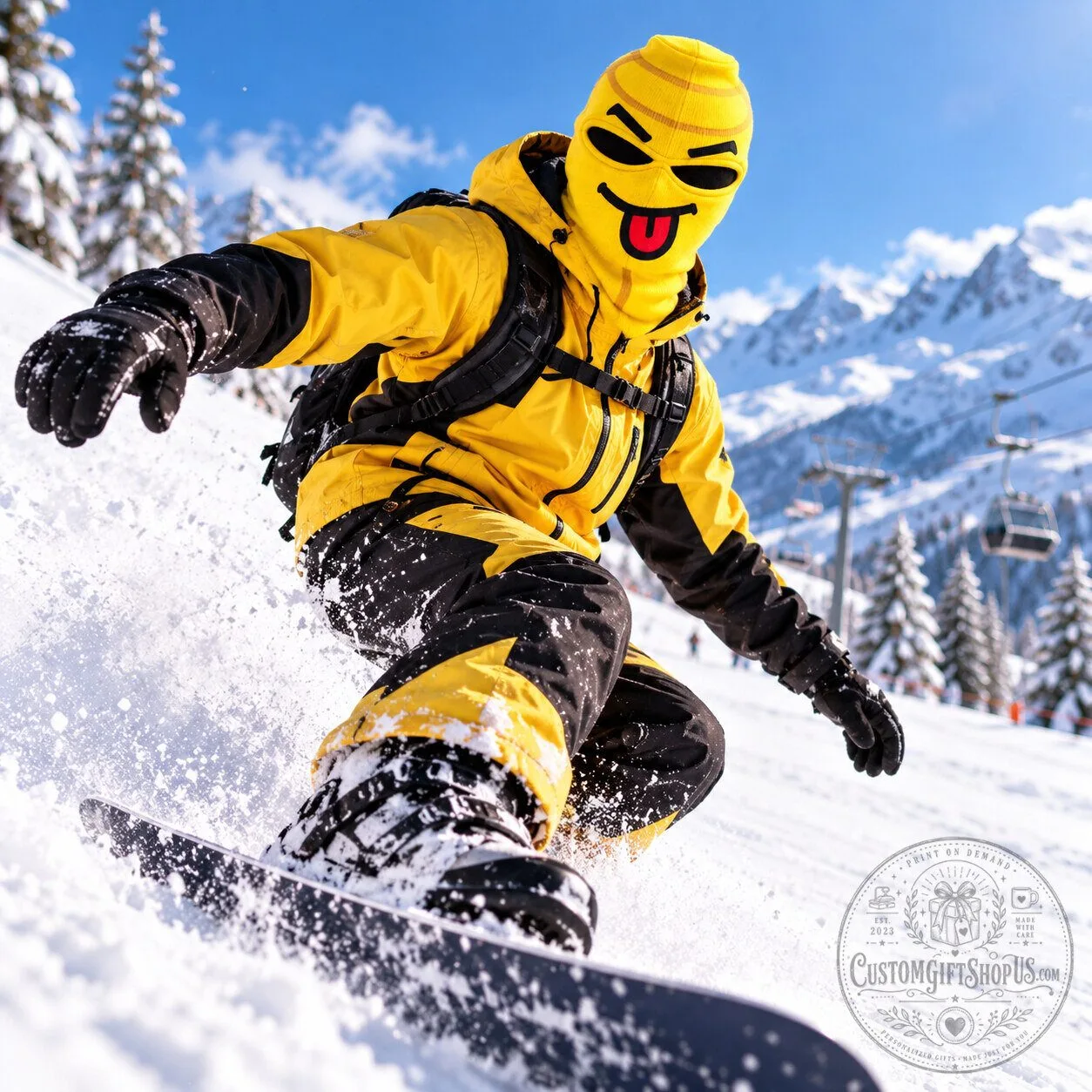 LEGO-Inspired Yellow Menace Head Ski Mask – Funny Brick Face Balaclava | Winter Ski & Snowboard Gear LEGO-Inspired Yellow Menace Head Ski Mask – Funny Brick Face Balaclava | Winter Ski & Snowboard Gear