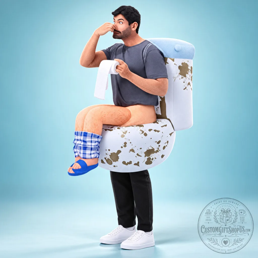 Spooktacular Creations Sitting on a Toilet Inflatable Costume – Funny Halloween Blow Up Costume for Adults Spooktacular Creations Sitting on a Toilet Inflatable Costume – Funny Halloween Blow Up Costume for Adults