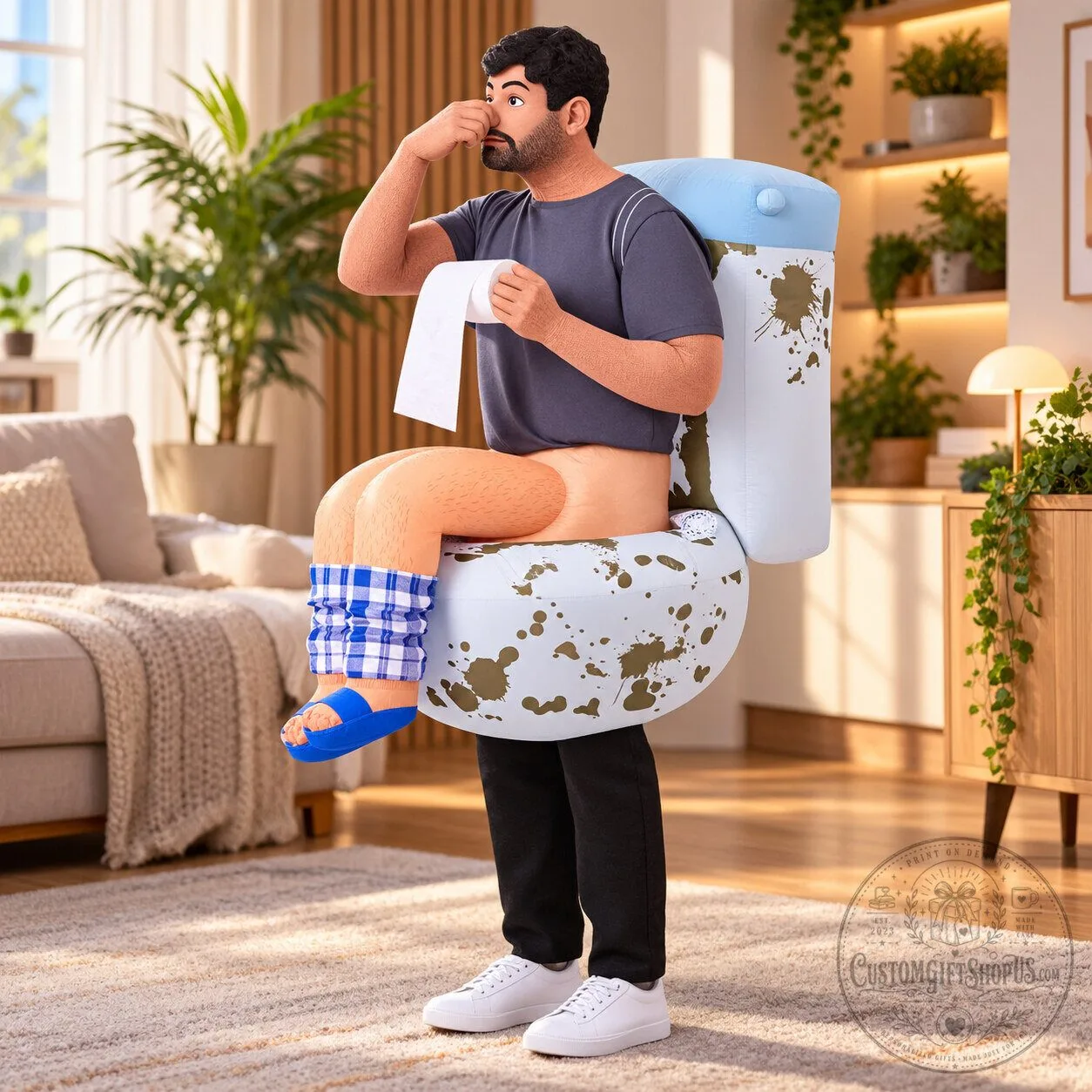 Spooktacular Creations Sitting on a Toilet Inflatable Costume – Funny Halloween Blow Up Costume for Adults Spooktacular Creations Sitting on a Toilet Inflatable Costume – Funny Halloween Blow Up Costume for Adults