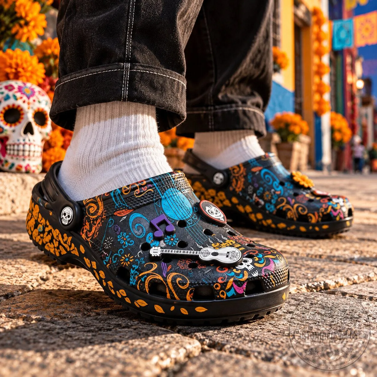 Crocs x Disney Pixar Coco Classic Clog 2026 – Día de los Muertos Shoes | Coco Fan Collectible Crocs x Disney Pixar Coco Classic Clog 2026 – Día de los Muertos Shoes | Coco Fan Collectible