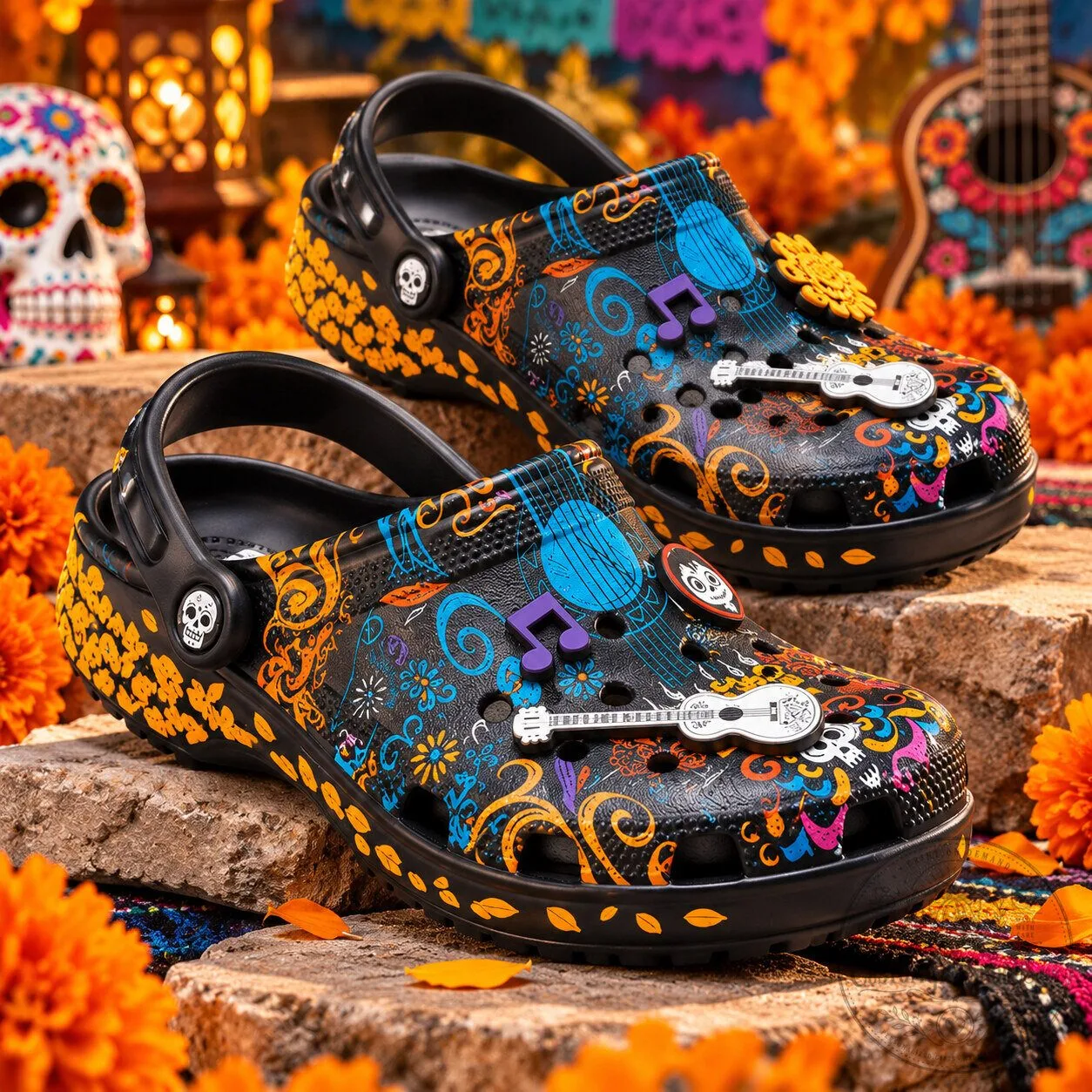 Crocs x Disney Pixar Coco Classic Clog 2026 – Día de los Muertos Shoes | Coco Fan Collectible Crocs x Disney Pixar Coco Classic Clog 2026 – Día de los Muertos Shoes | Coco Fan Collectible
