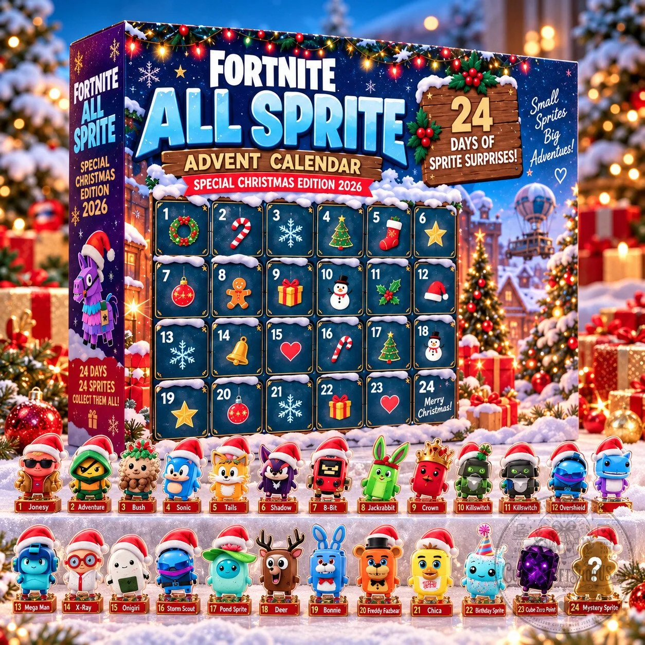 Fortnite Advent Calendar 2026 – 24 Days of Sprite Collectibles | Gamer Christmas Gift