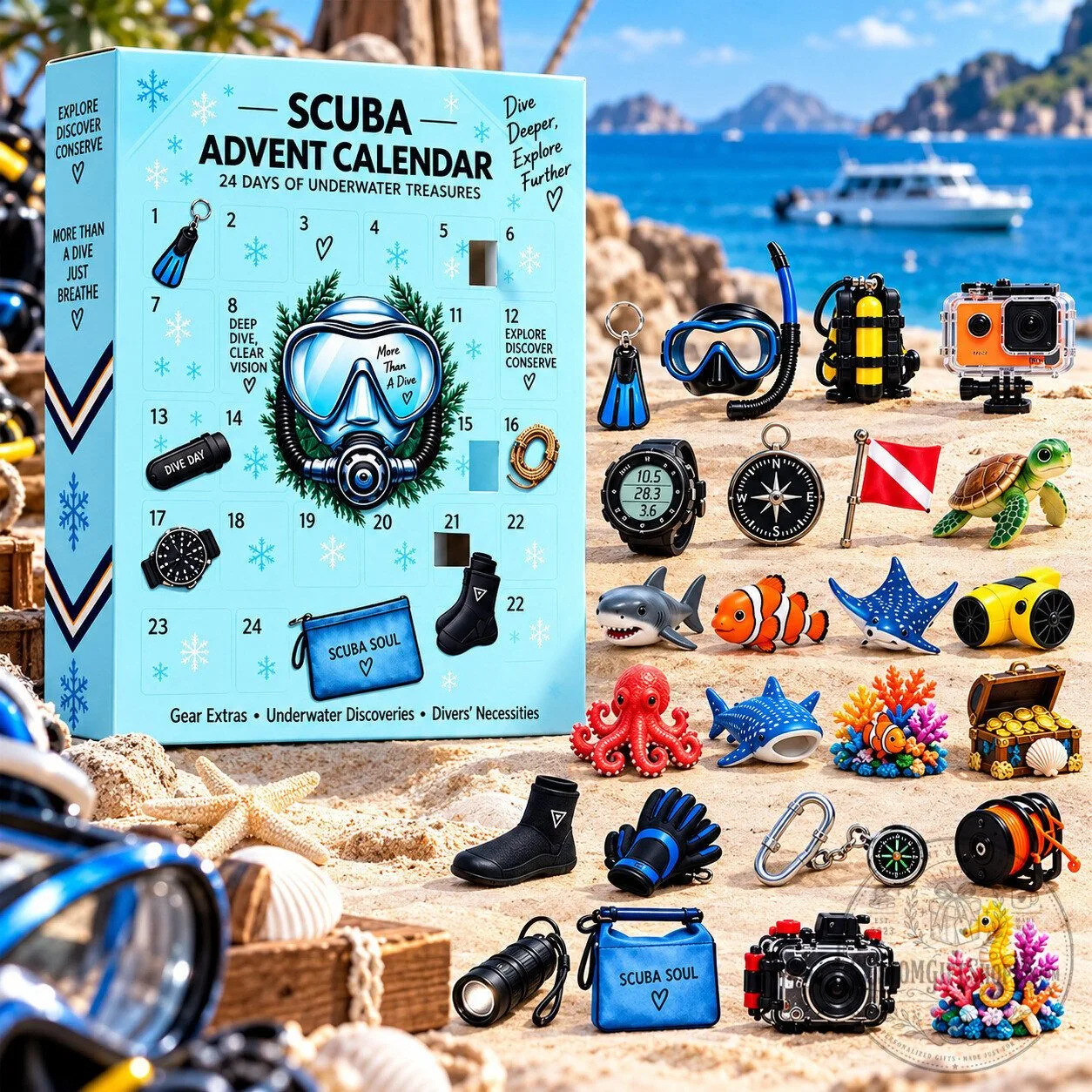 Scuba Diving Advent Calendar 2026 – 24 Day Underwater Christmas Countdown | Diver & Ocean Lover Gift