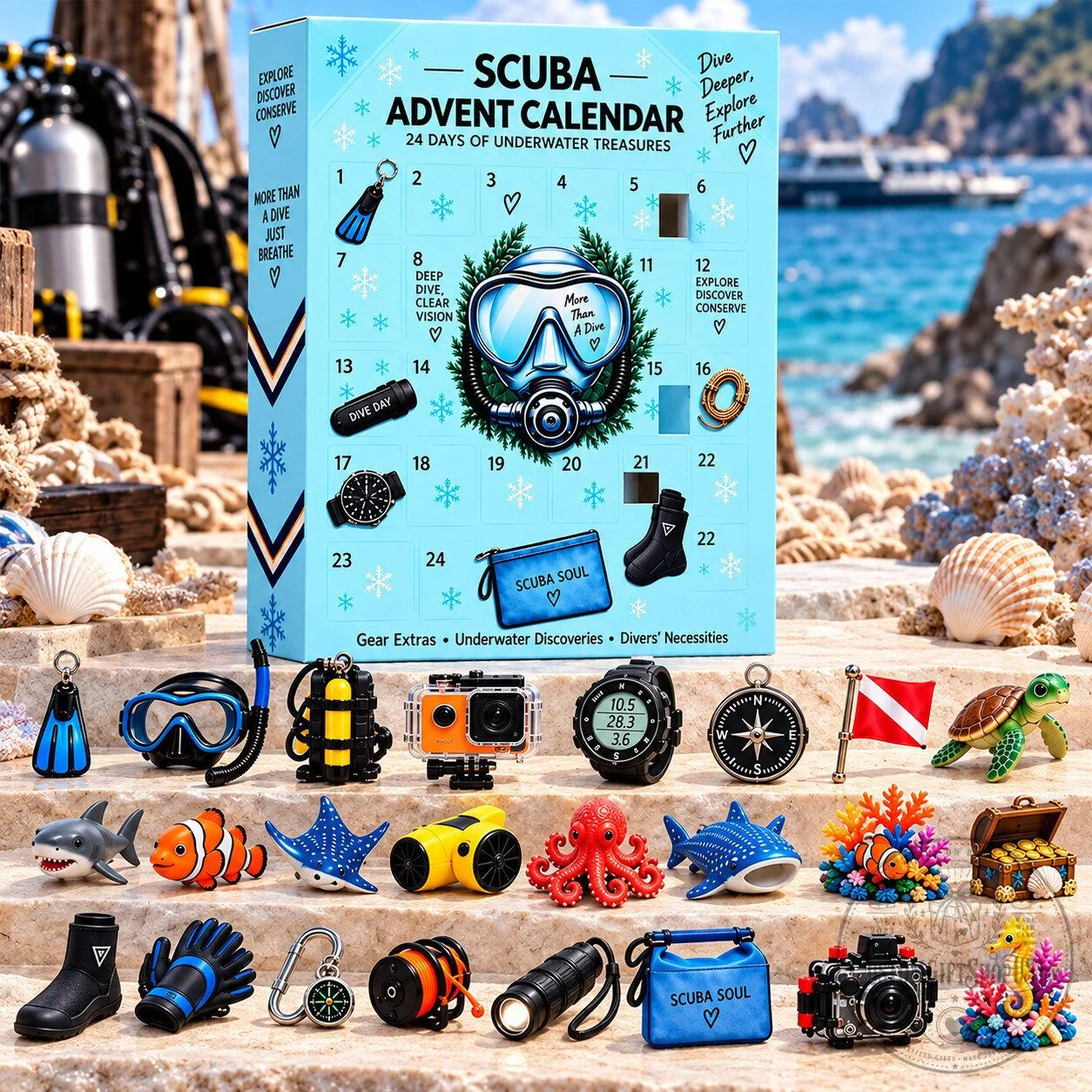 Scuba Diving Advent Calendar 2026 – 24 Day Underwater Christmas Countdown | Diver & Ocean Lover Gift Scuba Diving Advent Calendar 2026 – 24 Day Underwater Christmas Countdown | Diver & Ocean Lover Gift